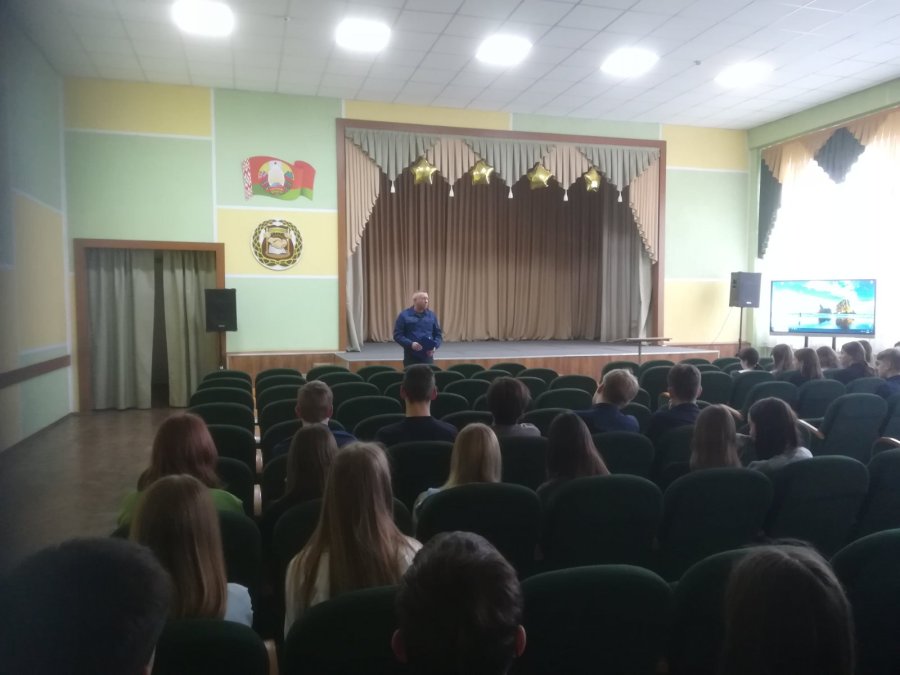 Встреча учащихся с председателем Волковысской районной организации ОСВОД Бутько Чеславом