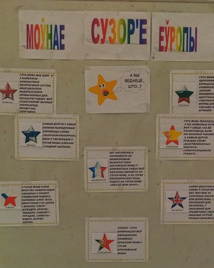Стенд, посвящённый Неделе иностранных языков