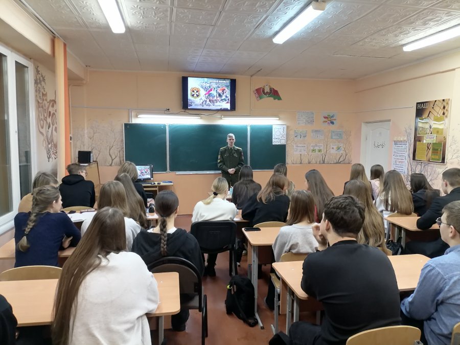 Профориентационная встреча с курсантом Военного факультета Гродненского государственного университета имени Янки Купалы